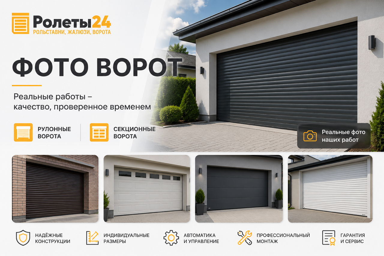 Фото установленных ворот