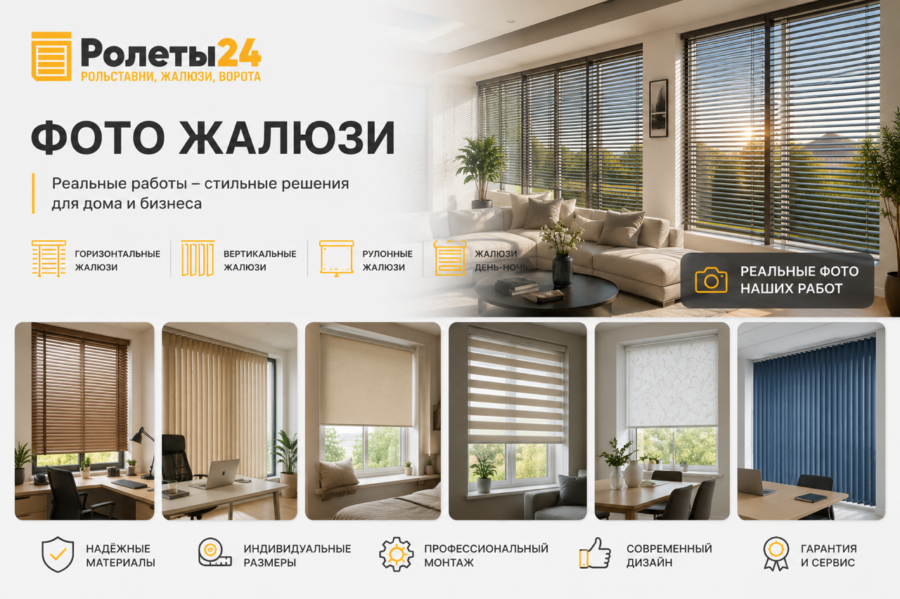 Фото установленных нами жалюзи